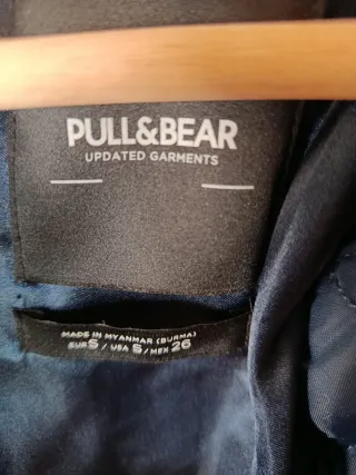 Chaqueta Bomber Pull&Bear Azul oversize
