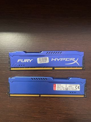 2x8GB DDR3 1600MHz HyperX FURY RAM