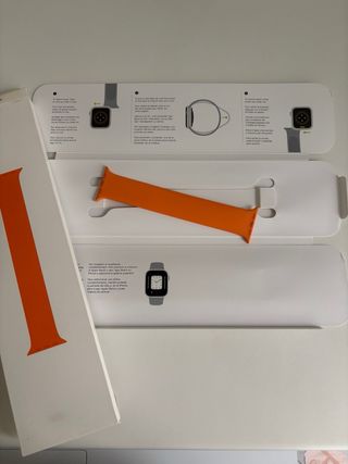 Correa Apple Watch Original Silicona 45mm Naranja