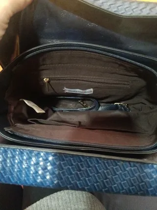 Bolso de hombro azul