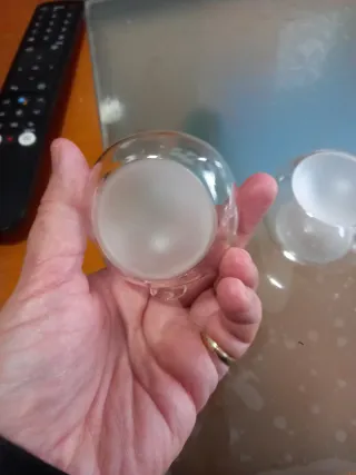 Pantalla de lámpara de cristal tengo 18 unidades.