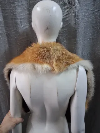 Stola scialle collo vera pelle donna