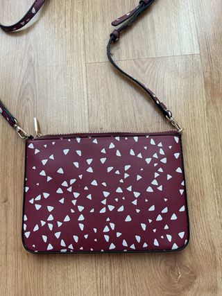 Bolso Parfois burdeos y blanco