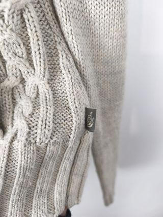 Cárdigan The North Face punto trenzado capucha pel