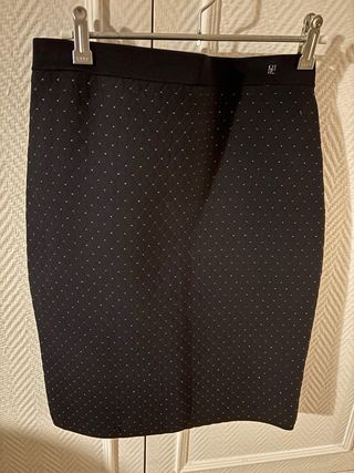 Falda punto CH azul marino