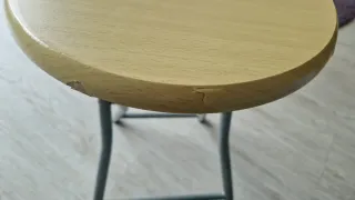 Taburete plegable madera y metal