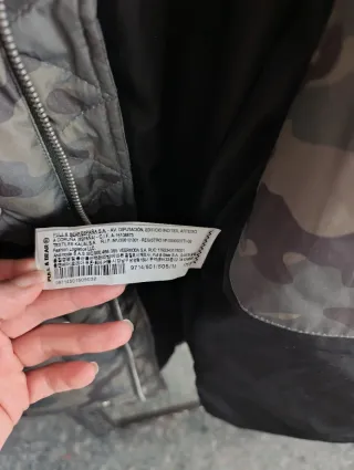 Anorak acolchado camuflaje hombre