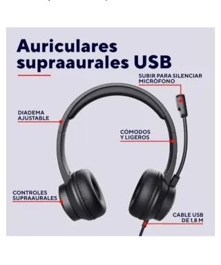 Auriculares Trust Roha II USB PC Micrófono