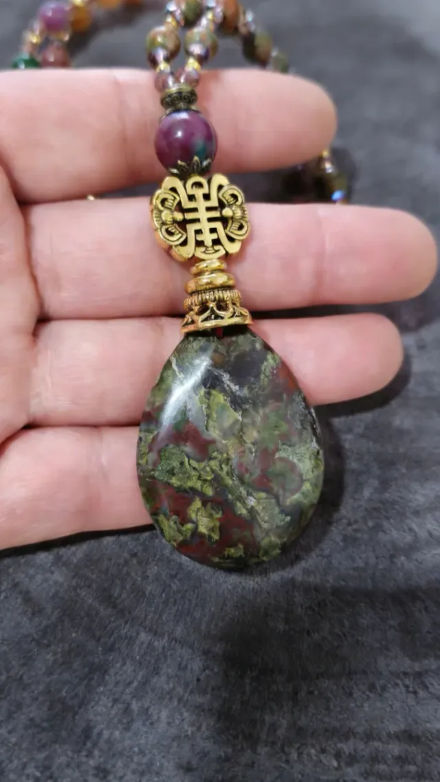 Collar Jaspe Dragón Sangre