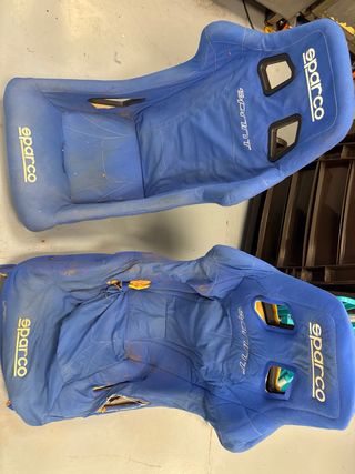 2 Baquet Sparco Sprint Azul Tubular FIA caducados