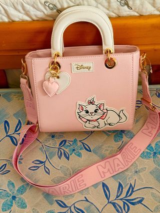 Borsa Disney Marie rosa e bianca