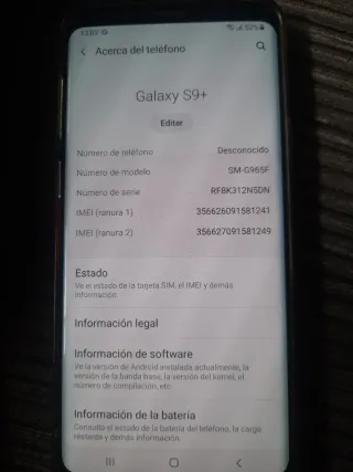 Samsung Galaxy S9+ Negro