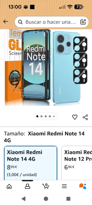 Funda y Protector Pantalla Redmi Note 14 4G