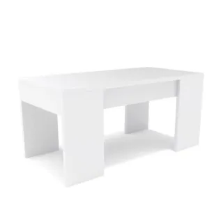 Mesa de centro elevable blanca