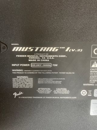 Amplificador Fender Mustang v.2