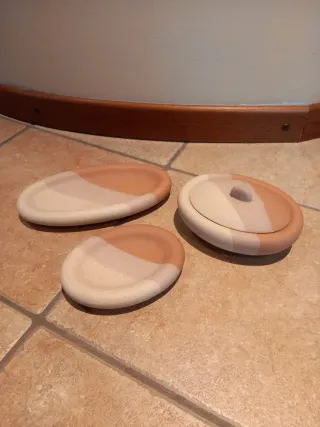 Set bagno ceramica e pietra