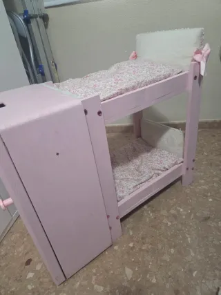Litera Muñecas Madera Armario Shabby Chic