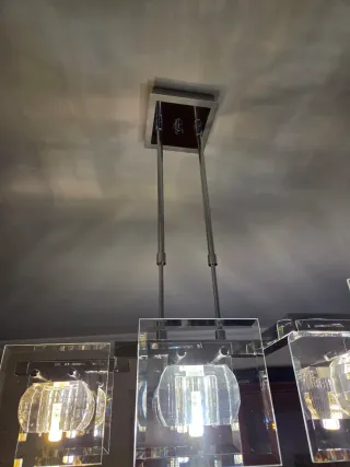 2 Lámparas de cristal moderna 3 luces