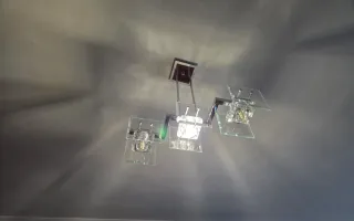 2 Lámparas de cristal moderna 3 luces