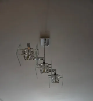 2 Lámparas de cristal moderna 3 luces