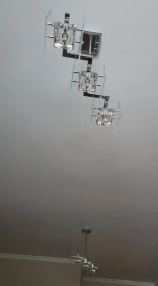 2 Lámparas de cristal moderna 3 luces