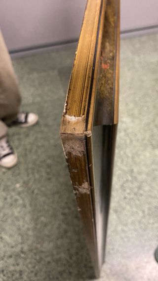 Cuadro antiguo barcos y figuras