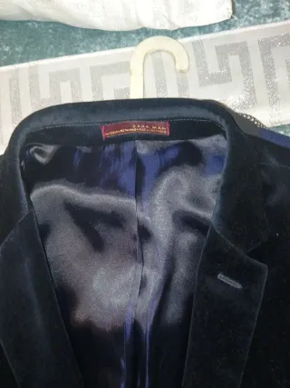 Chaqueta Zara Terciopelo Negra