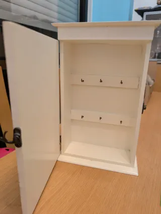 Mueble para llaves vintage papel y madera