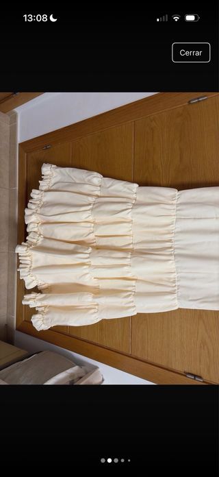 Traje de flamenca beige