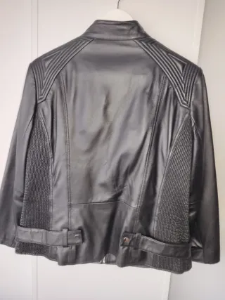 Cazadora mujer, 100% piel, negra