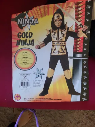 Disfraz Ninja Dorado Infantil
