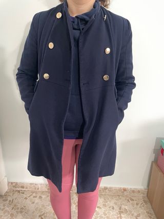 Abrigo azul marino mujer