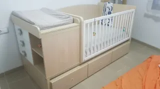 Cuna cambiador bebé con cajones
