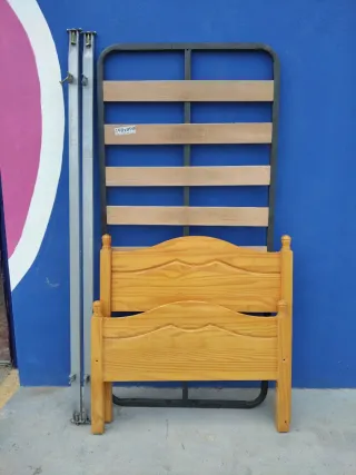 Cama 90 Madera y Metal