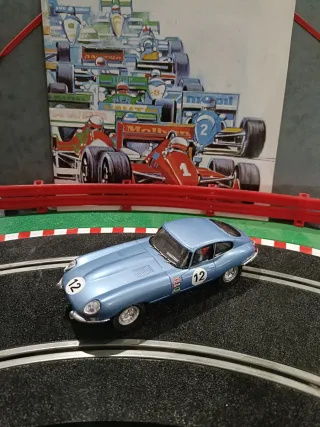 Scalextric Jaguar E-Type Altaya Azul