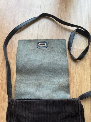 Bolso de piel y pelo Benetton