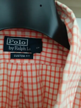 Camicia Polo Ralph Lauren a quadri arancione