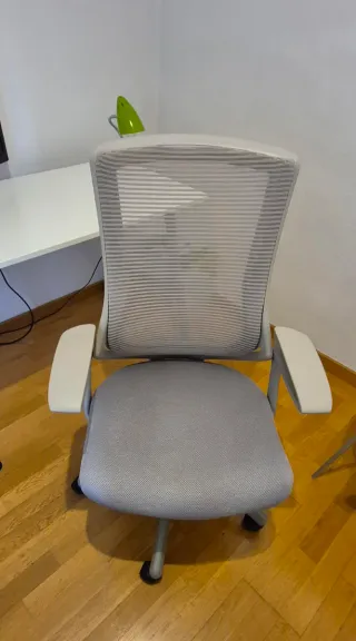 Silla de oficina ergonómica gris