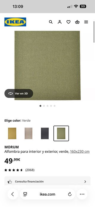 2 Alfombras Verdes Ikea Nuevas