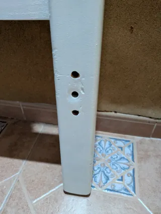 Cabecero provenzal de madera blanco