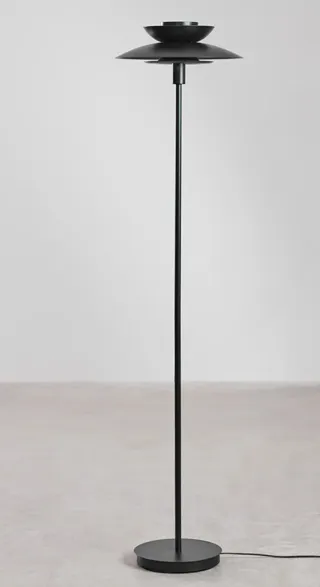 Lámpara de pie negra