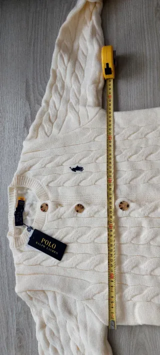 Cardigan Ralph Lauren Beige con Bottoni