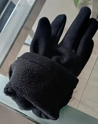 Guantes negros de mujer con lazo