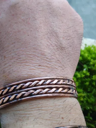 Bracciale in rame intrecciato
