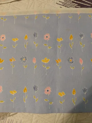 Funda cojín 45, mantel y volante cortina flores