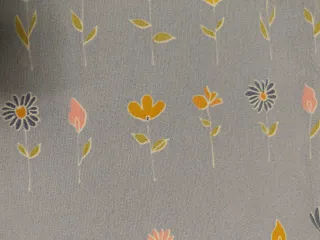 Funda cojín 45, mantel y volante cortina flores