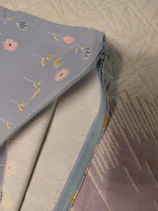 Funda cojín 45, mantel y volante cortina flores
