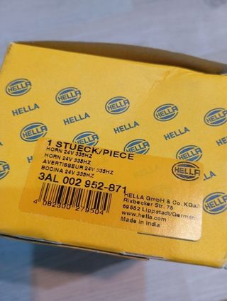 HELLA Bocina 105dB (A) sonido agudo