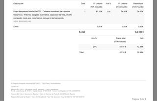 Cafetera Nespresso Krups Inissia Blanca