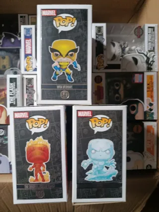 Lote 3 Funko Pop! Iceman Human Torch Wolverine